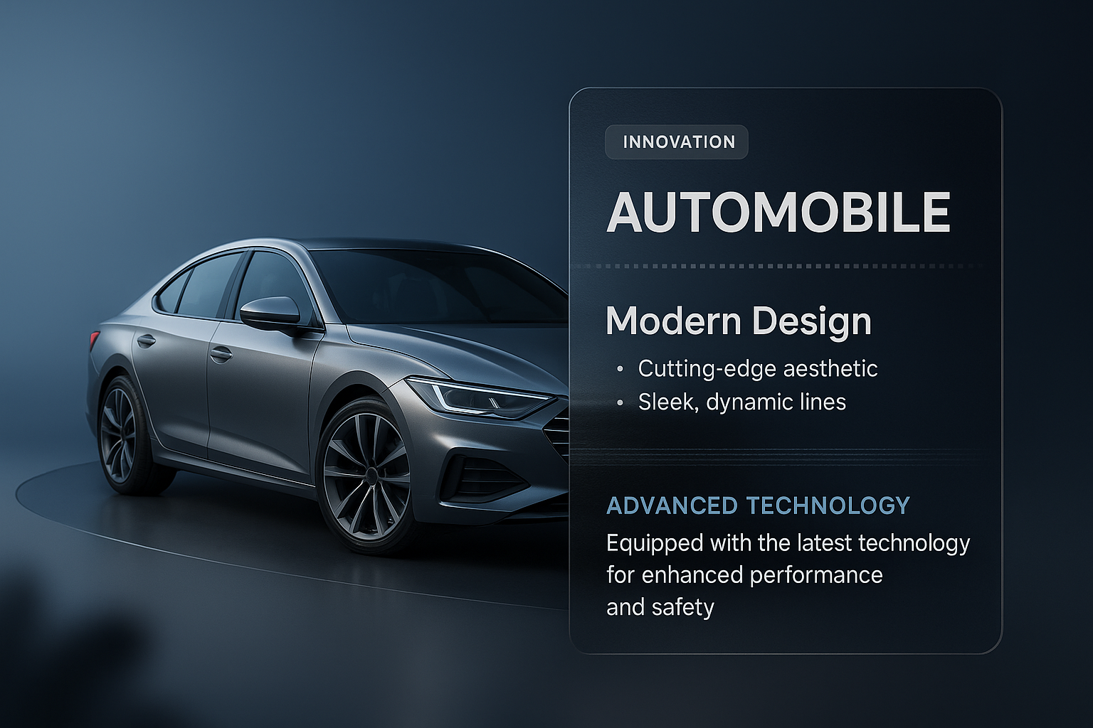 Sleek Modern Automobile Design with Innovative Features