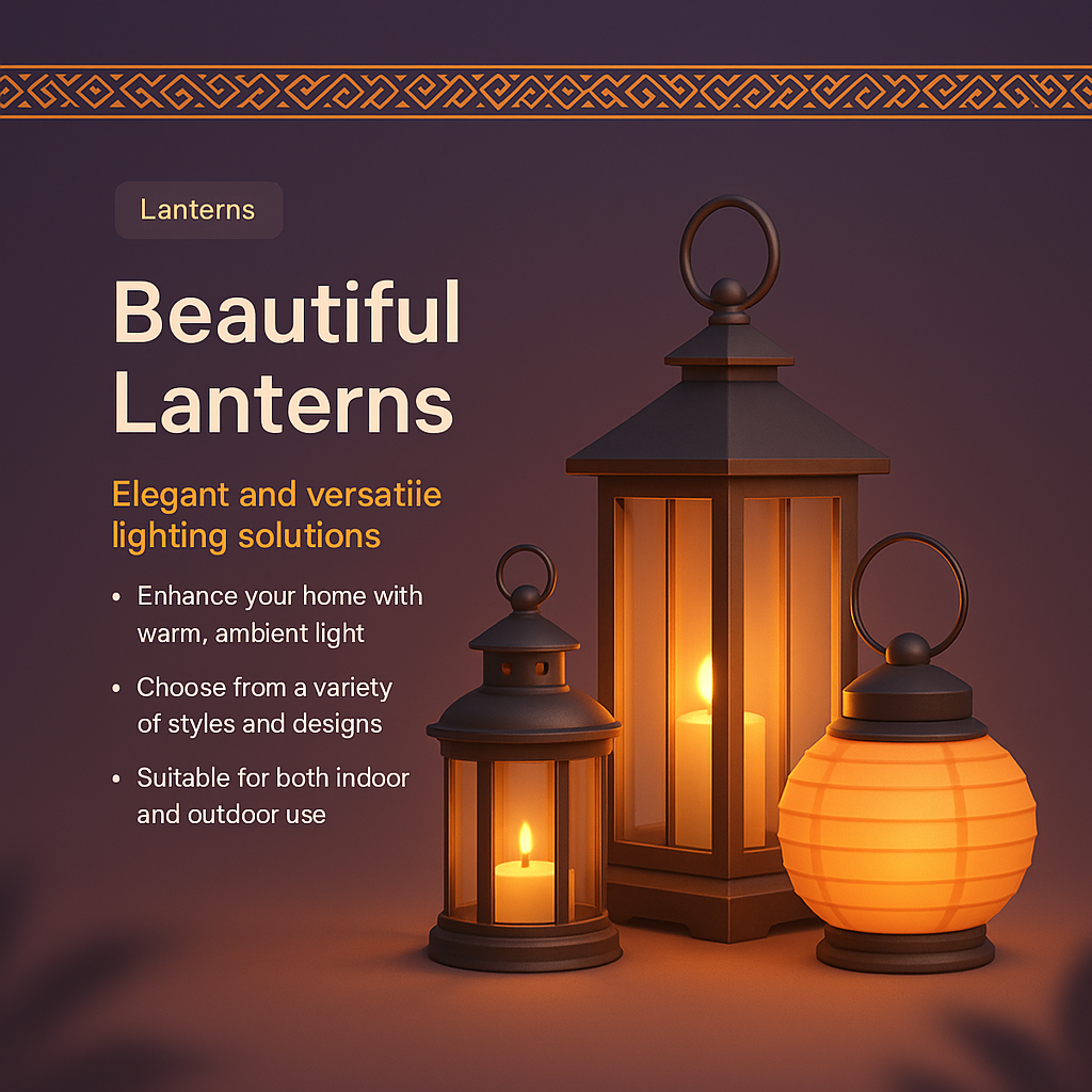 Elegant Lanterns for Home and Outdoor Lighting Solutions