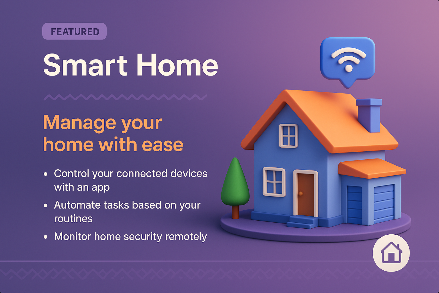 Innovative Smart Home Design with 3D Illustration Features