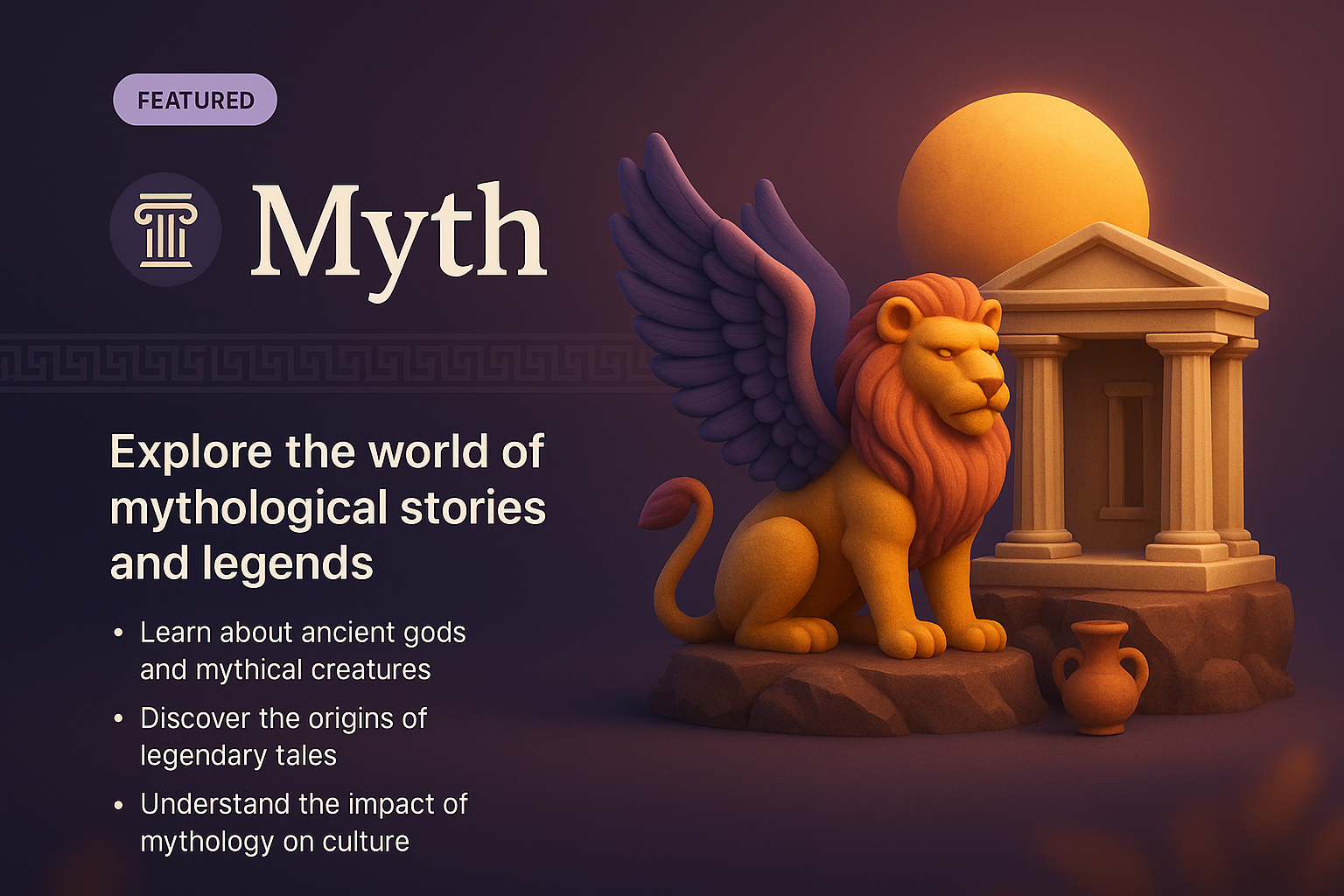Explore Mythical Design with 3D Illustrations and Features