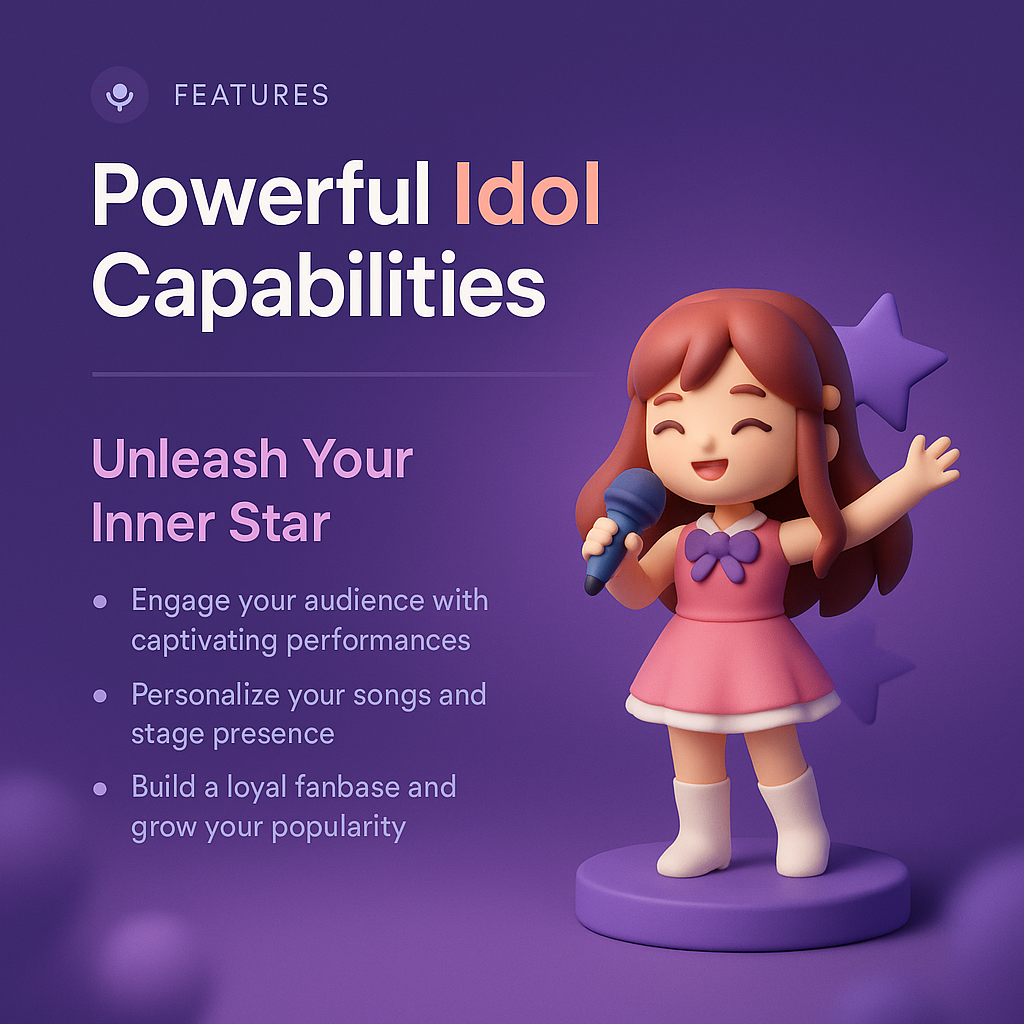 3D Idol Icon with Features and Capabilities