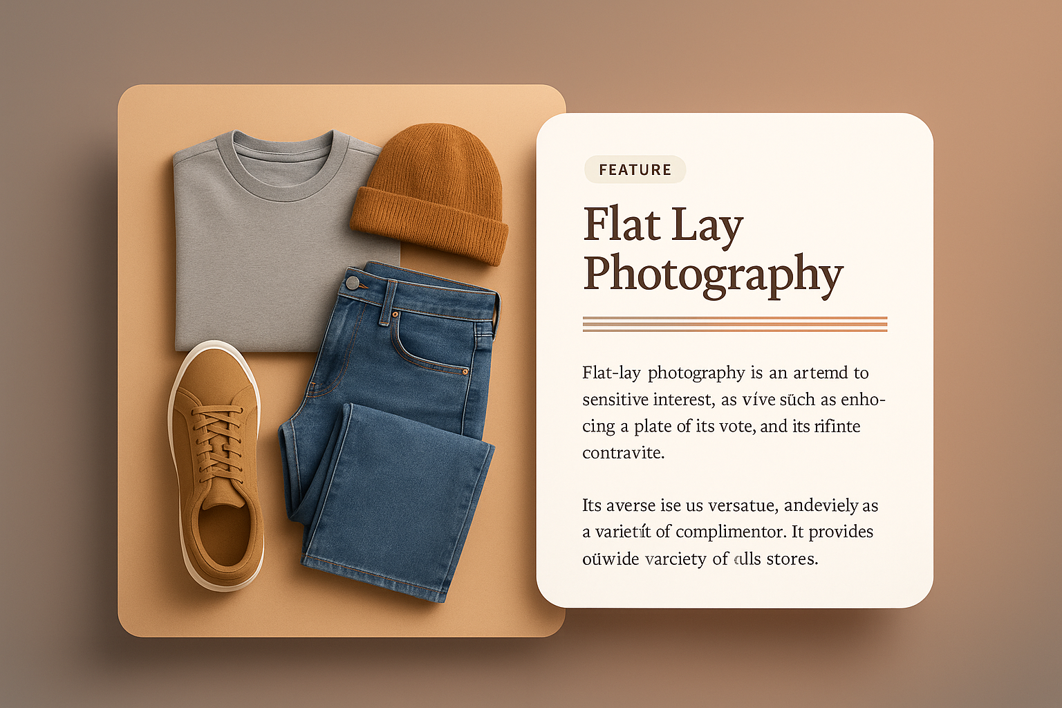 3D Web Page Design with Flat Lay Clothing Concept