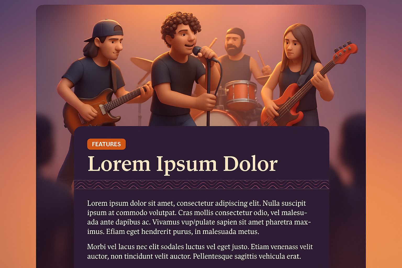 Dynamic Concert Band Performance Illustration