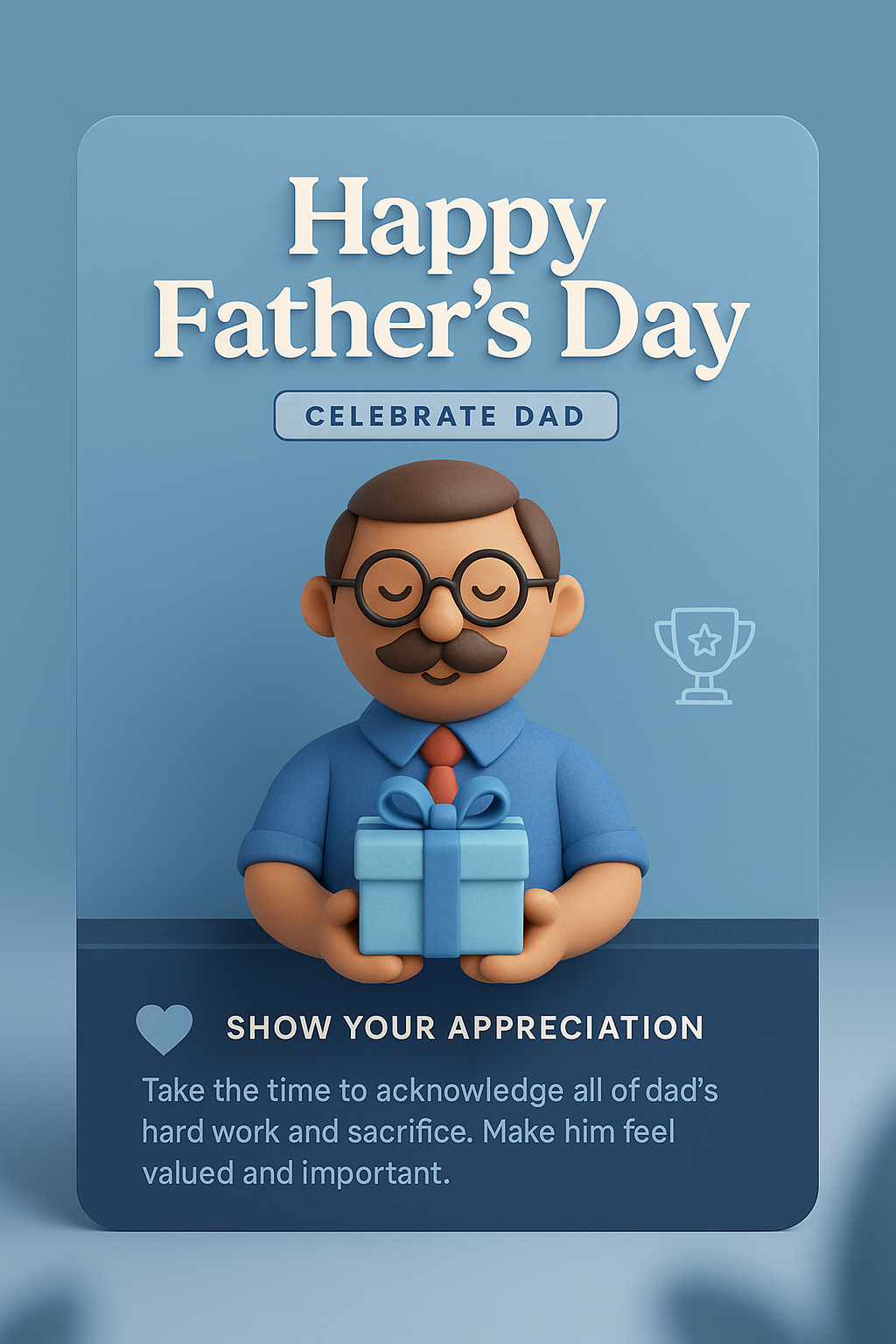 Creative Father's Day Greeting Card Design for Social Media
