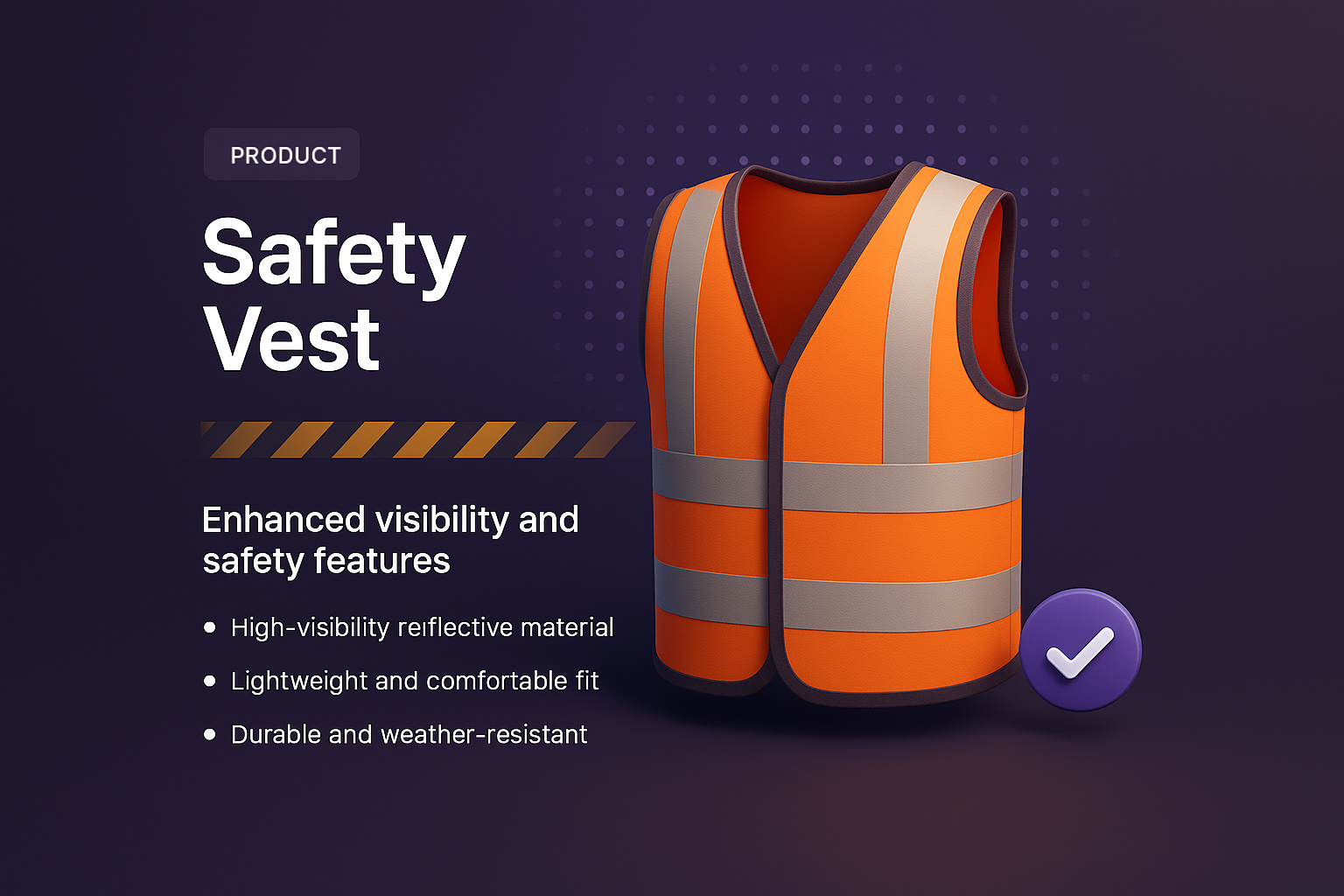 3D Illustration of a Safety Vest with Enhanced Features