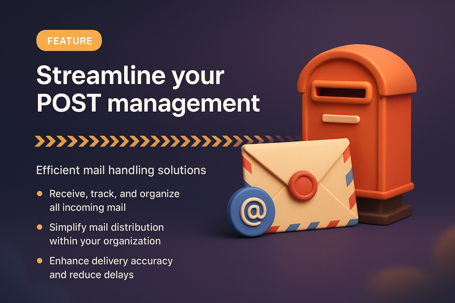 3D Illustration for Streamlined Post Management Landing Page