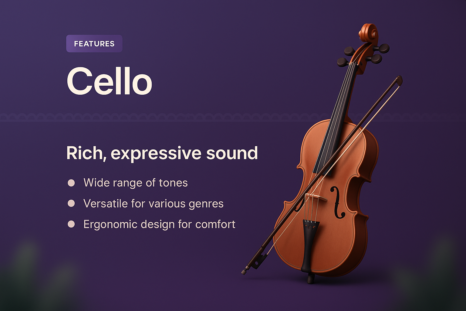 Landing Page Design for Cello with 3D Illustration