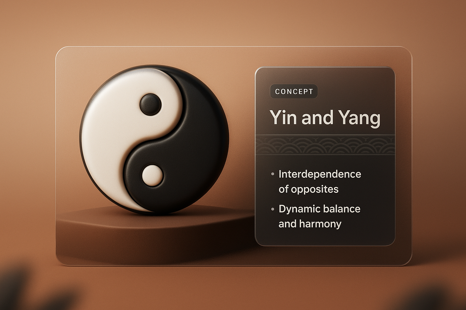 3D Yin Yang Design with Integrated Information Blocks