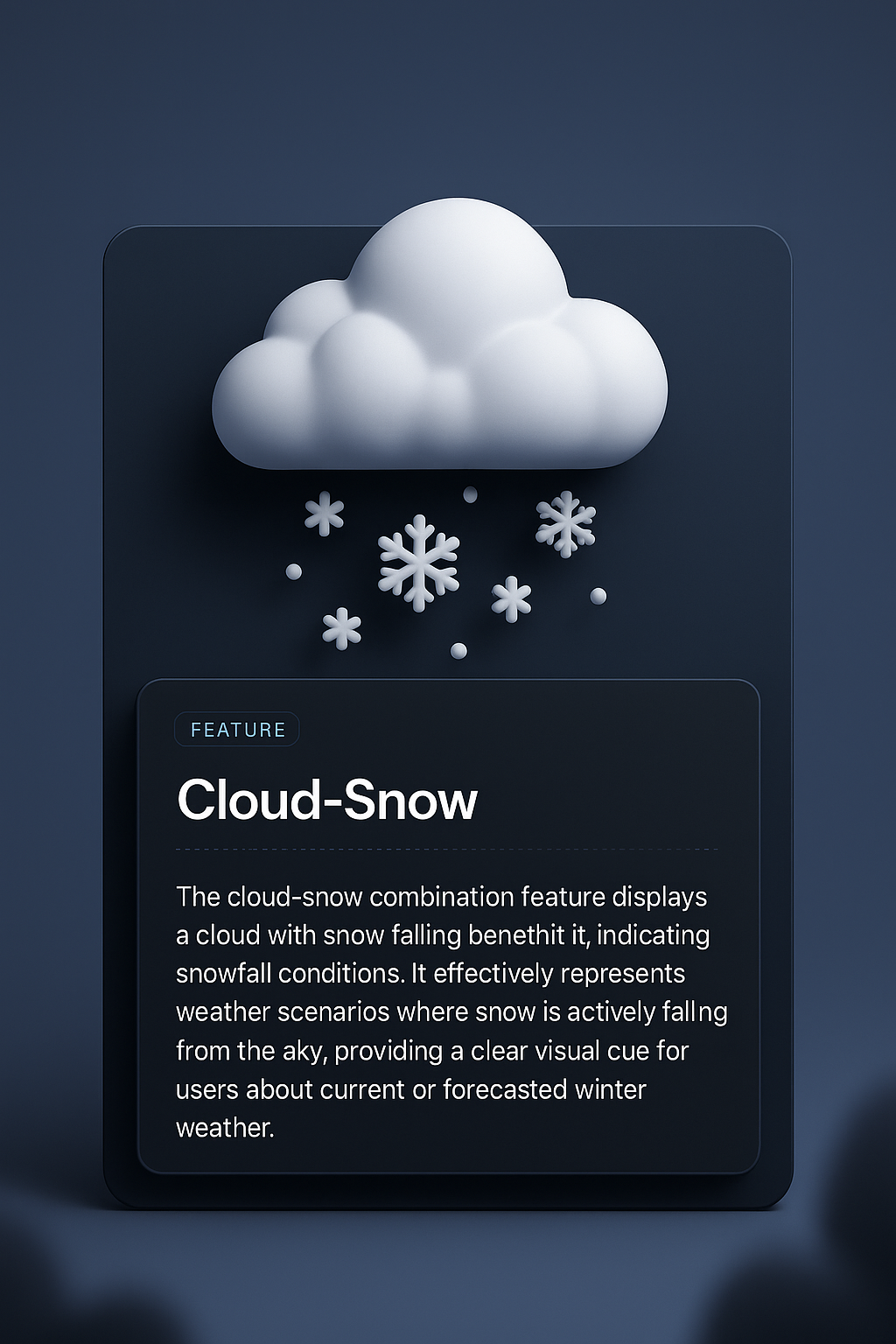 3D Cloud-Snow Illustration with Features Description