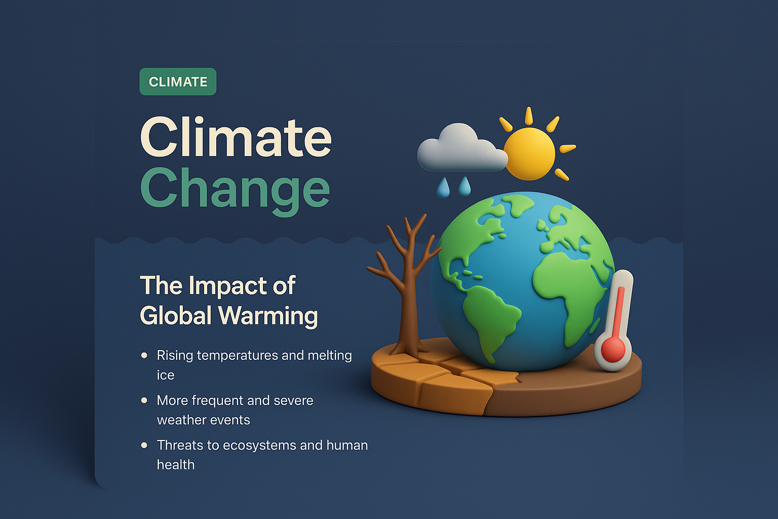 Engaging Landing Page on Climate Change Awareness