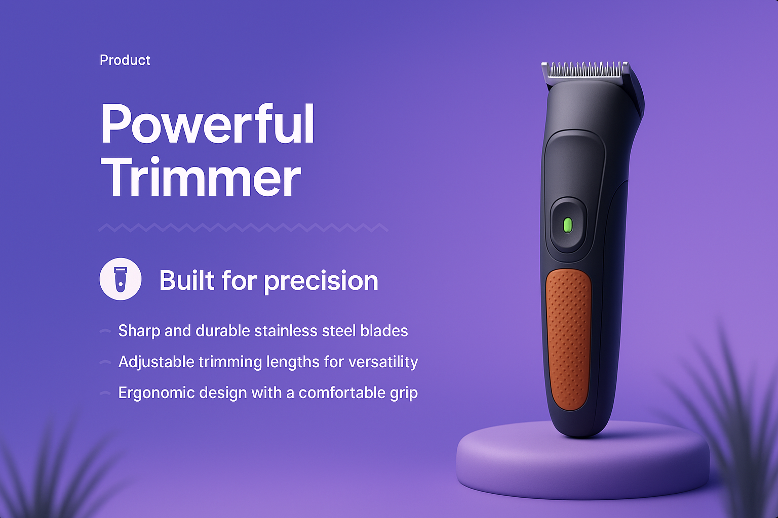 Powerful Trimmer with Ergonomic Design and Precision Blades