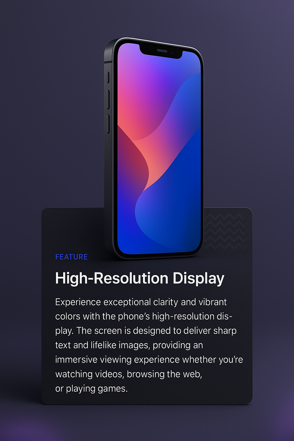 Stylish Phone Page Design with 3D Illustration