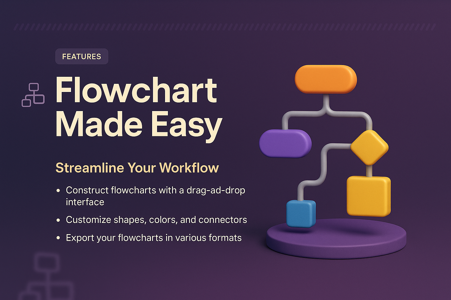 Landing Page Design Featuring Flowchart Illustration
