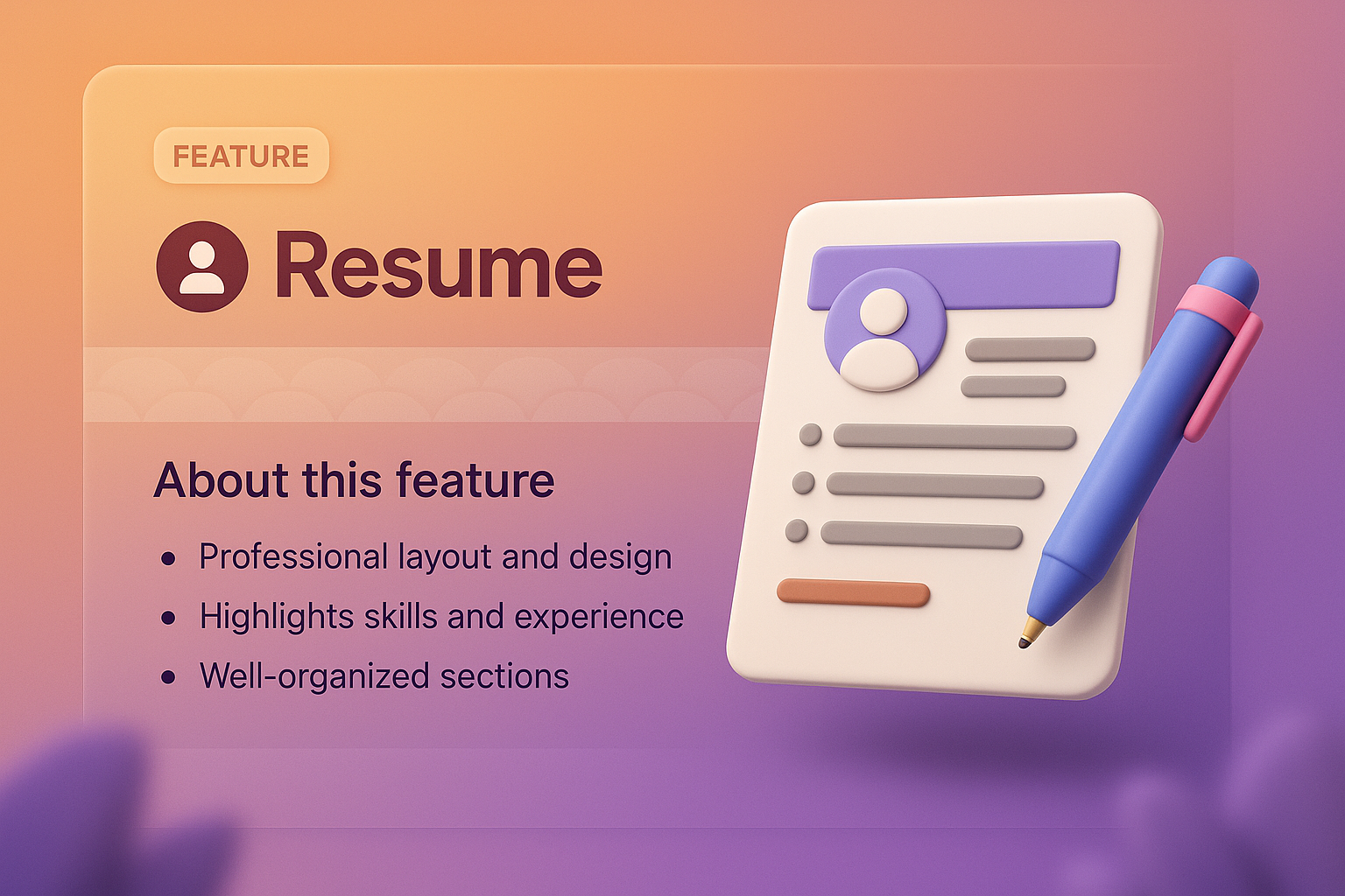 Interactive Resume Design with 3D Elements
