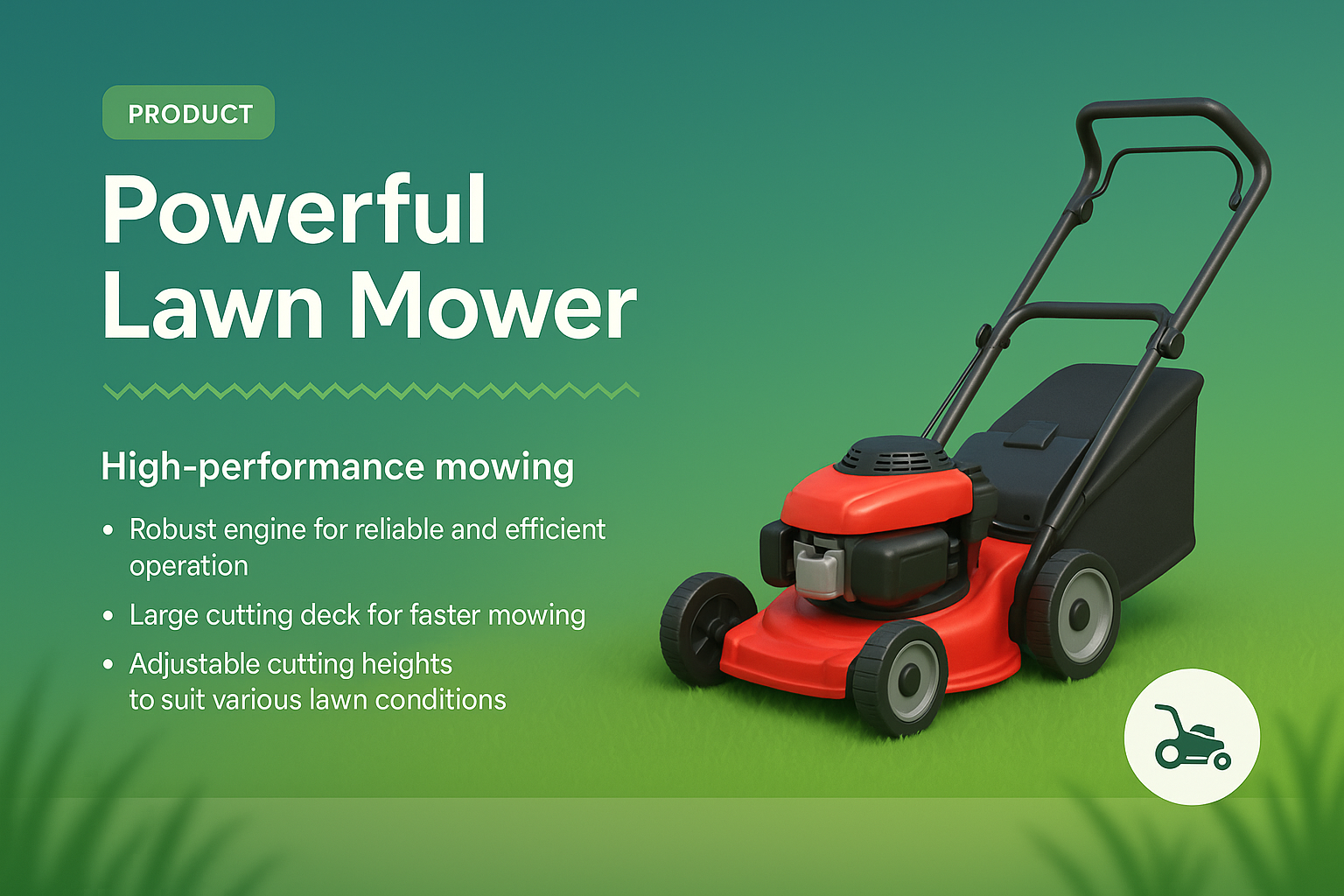 Powerful Lawn Mower with High-Performance Features