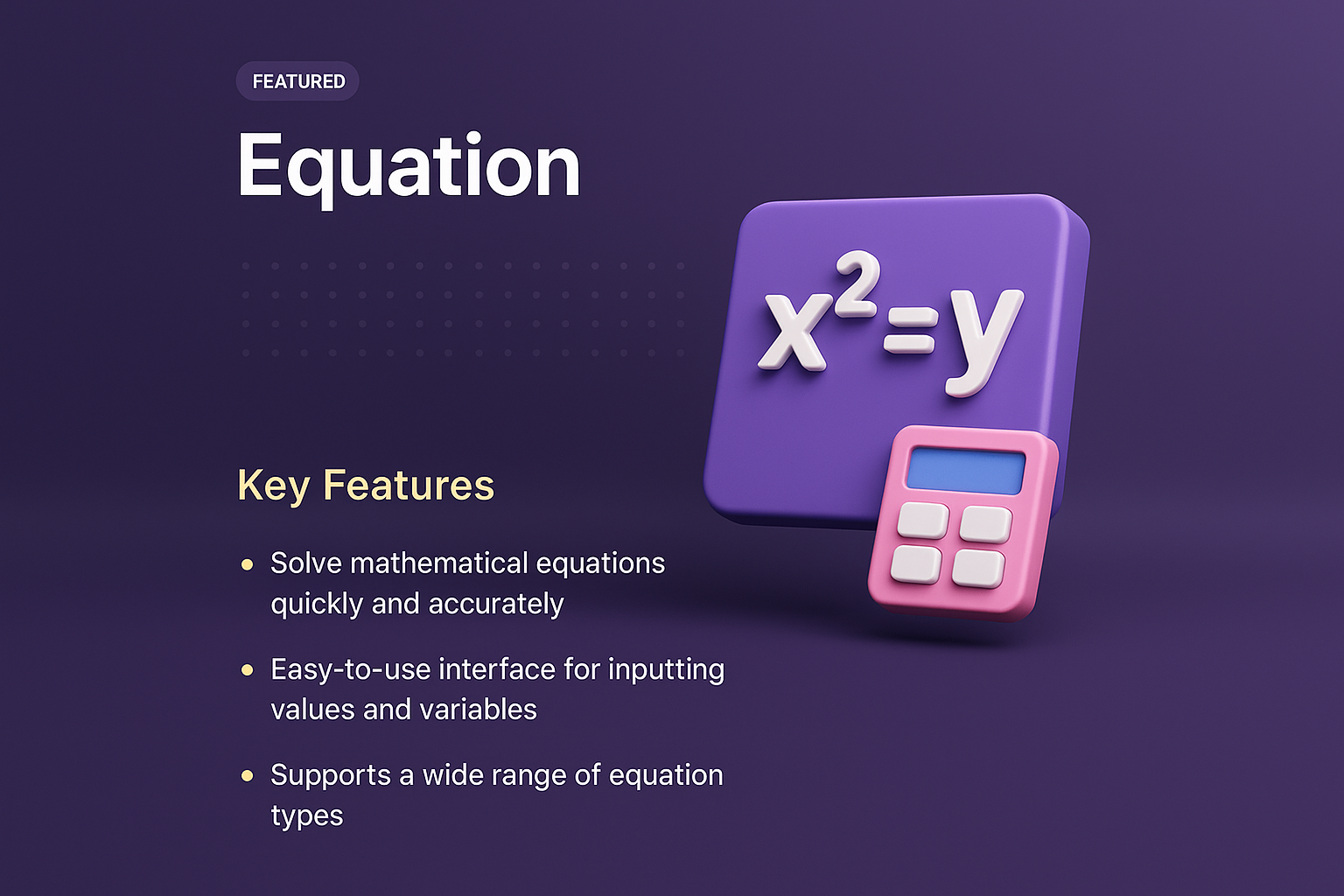 3D Illustration of Mathematical Equation on a Gradient Background