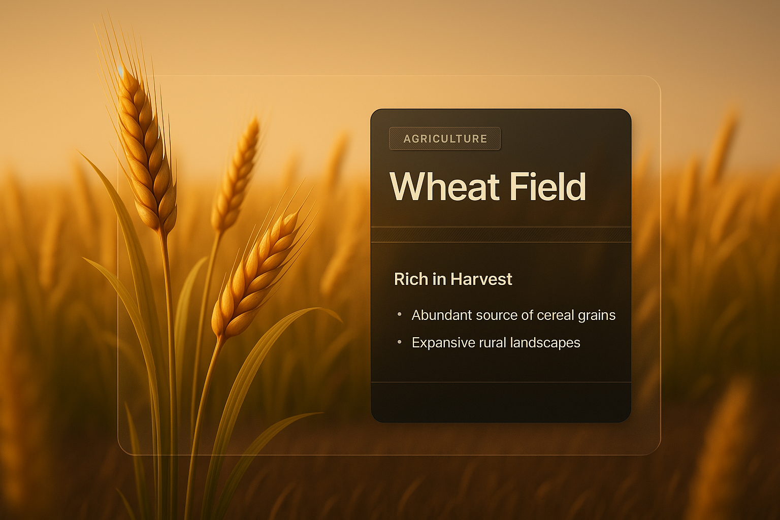 Stunning Wheat Field with Integrated Design Elements