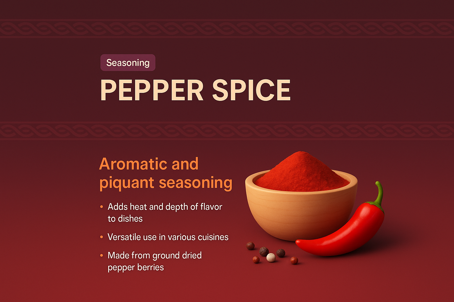 3D Landing Page Design Featuring Pepper Spice