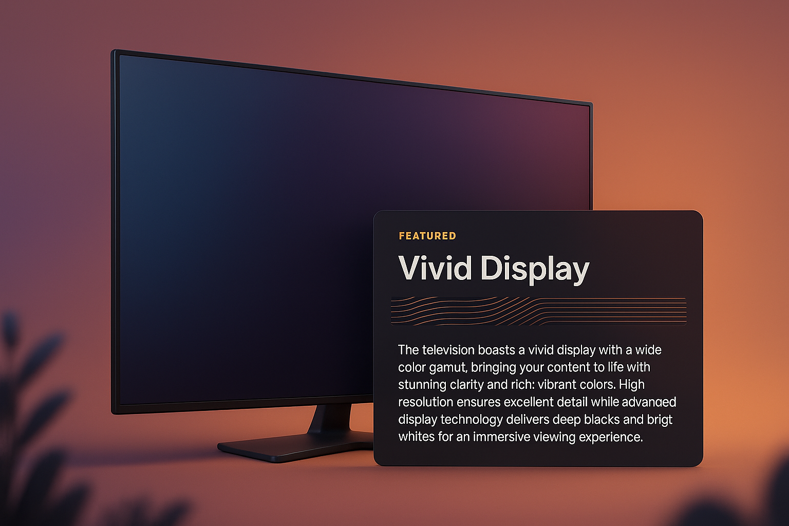 3D Television Display with Vivid Features