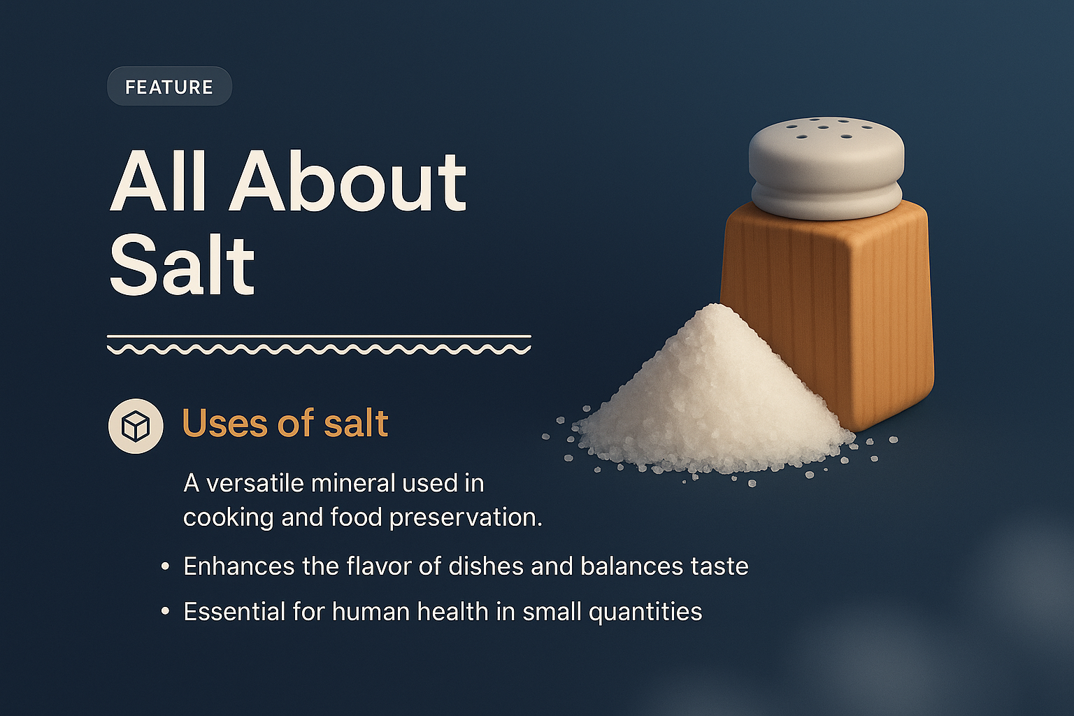 Landing Page Design Focused on Salt Features