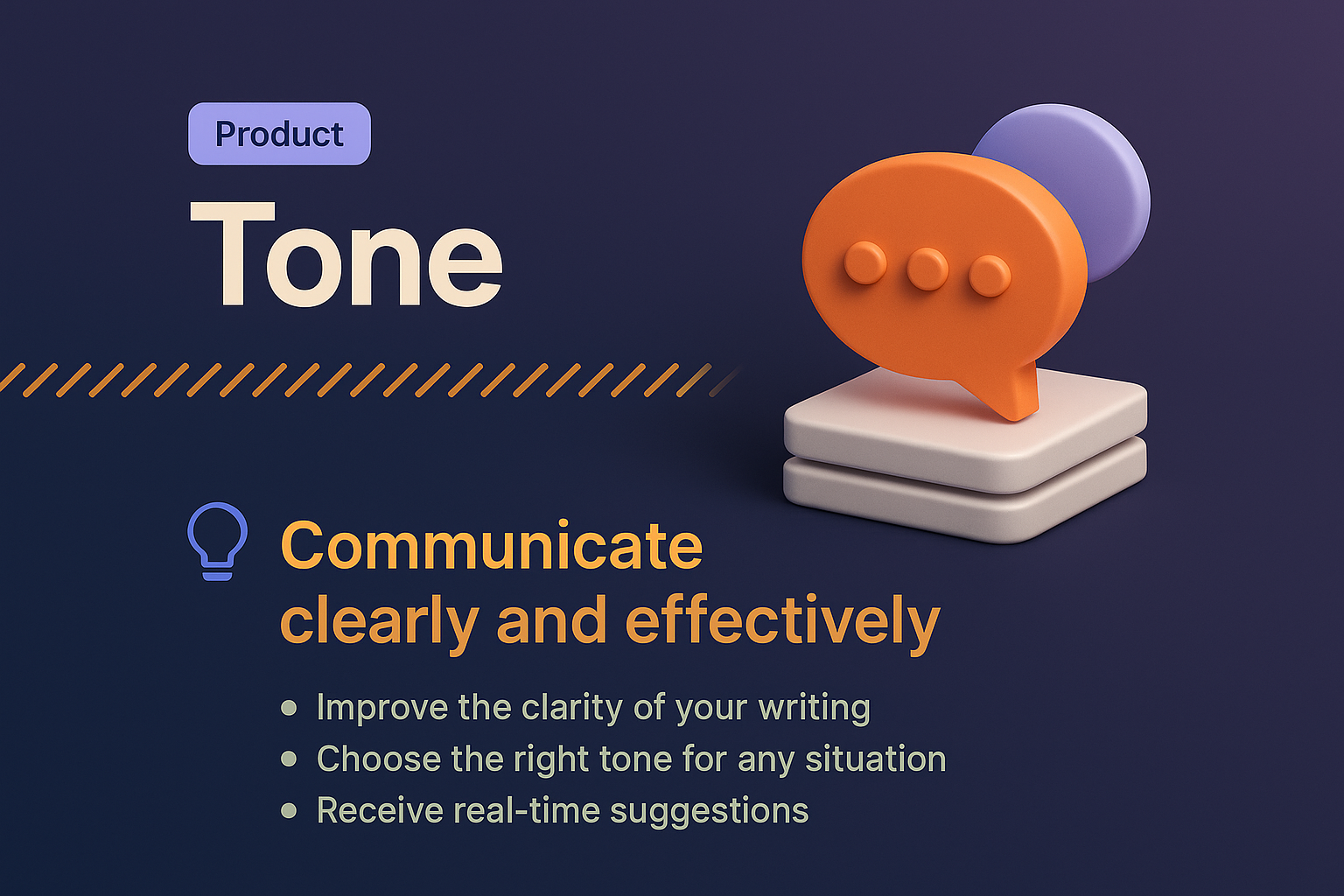 3D Illustration Landing Page Design for Tone Product