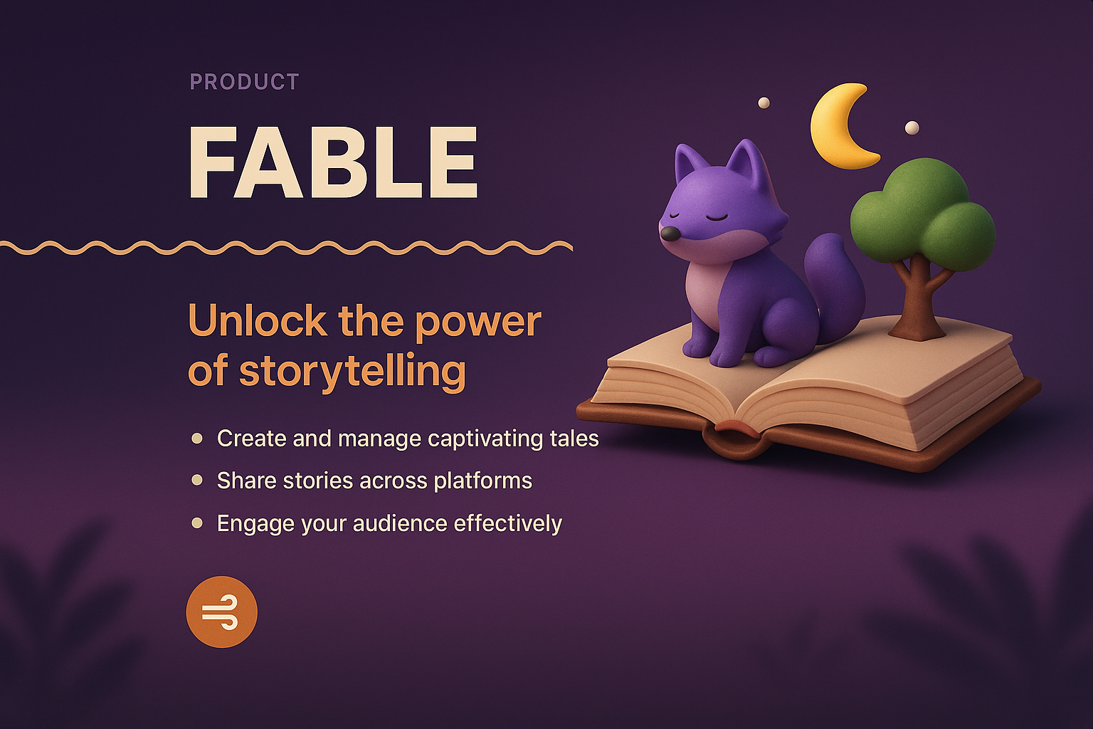 3D Illustration of Fable with Storytelling Features