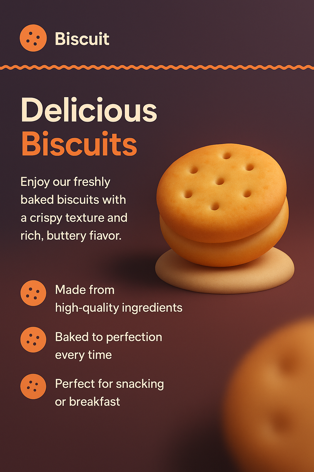 Delicious Biscuit Landing Page Design