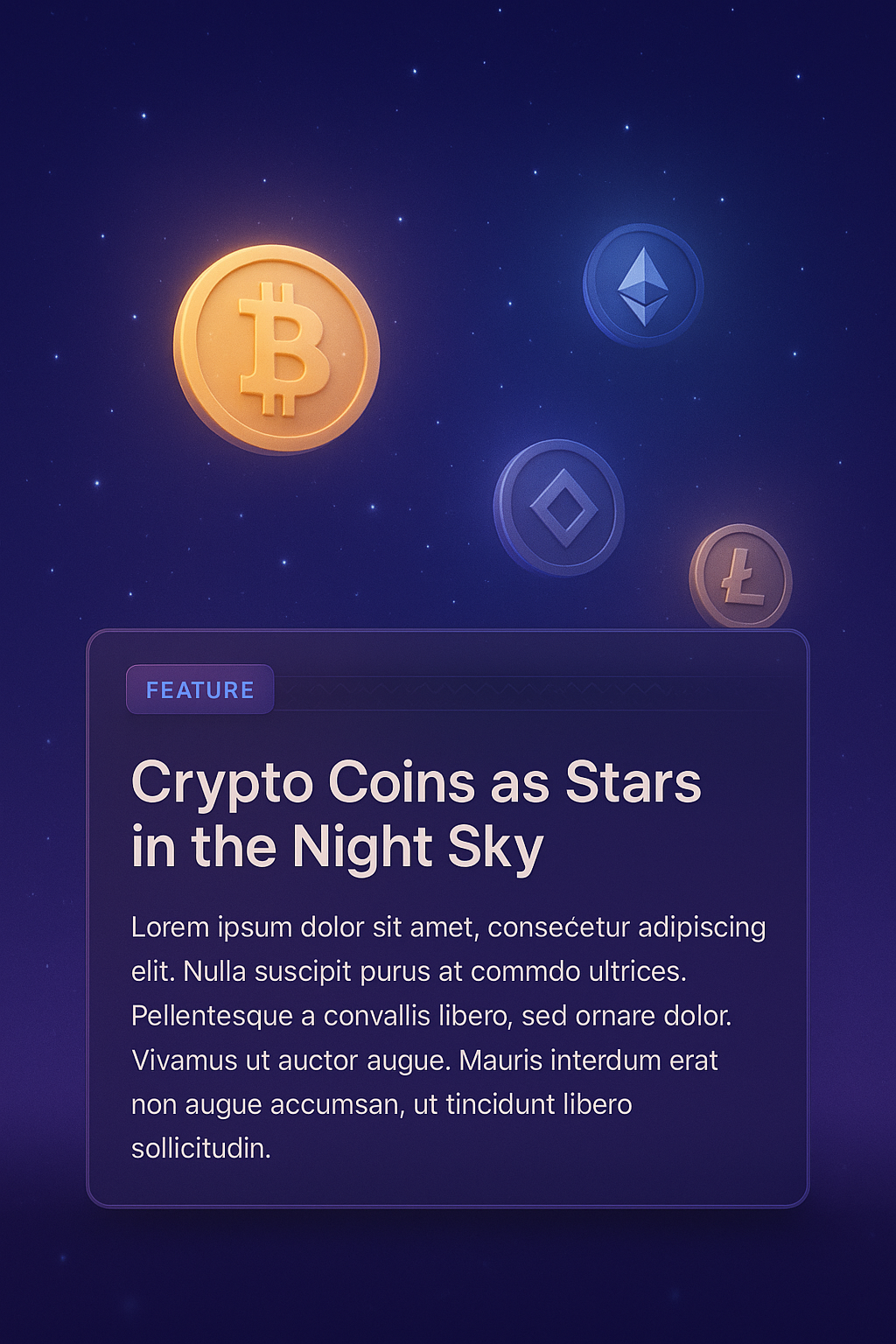 Crypto Coins as Stars in the Night Sky: A Stunning Visual