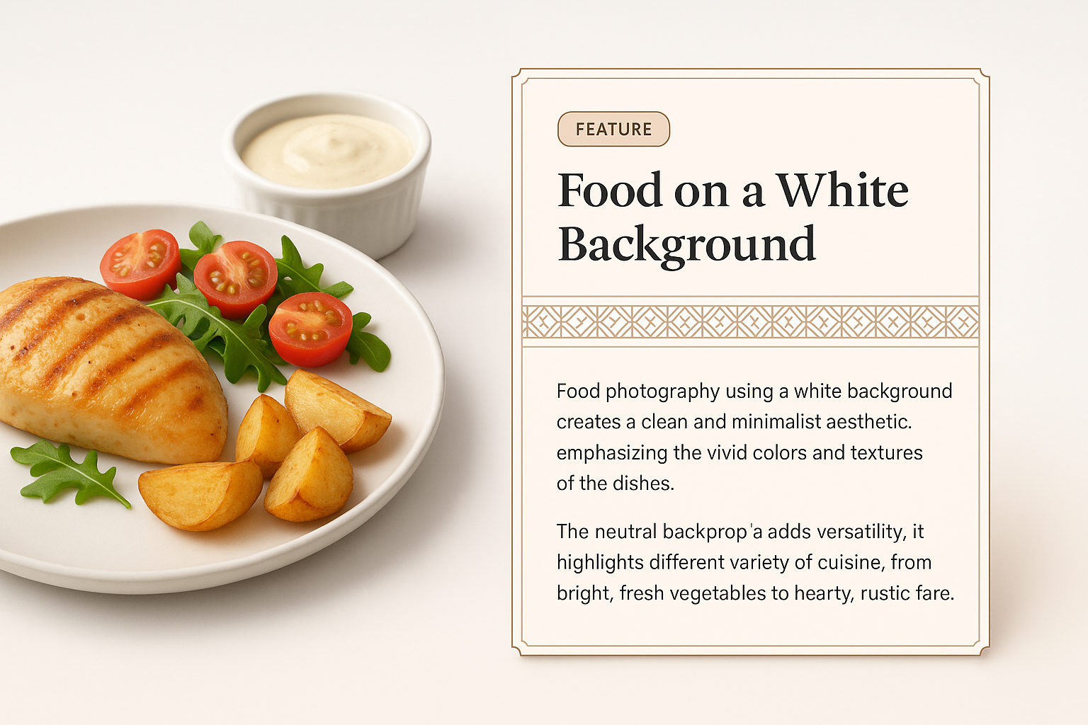 3D Food Illustration on White Background for Catalog Use