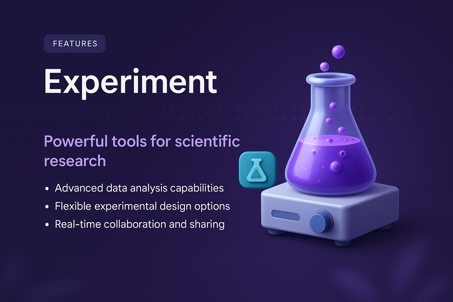 3D Landing Page Design for Scientific Experiment Tools