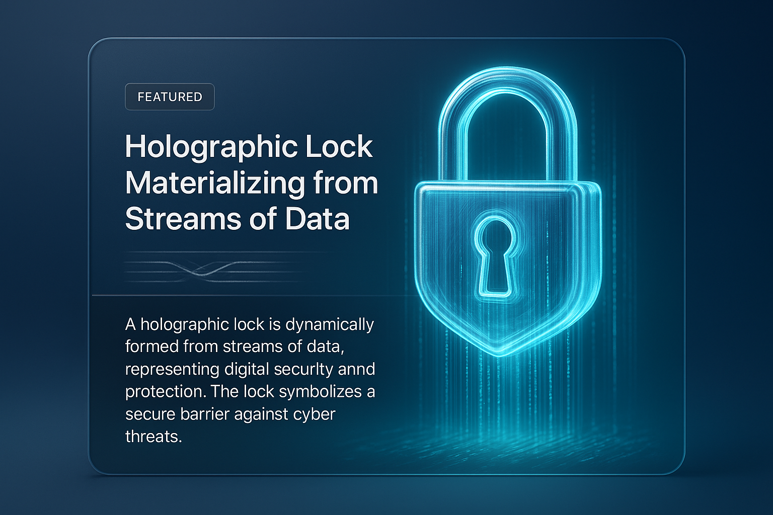 Holographic Lock: A Digital Security Symbol