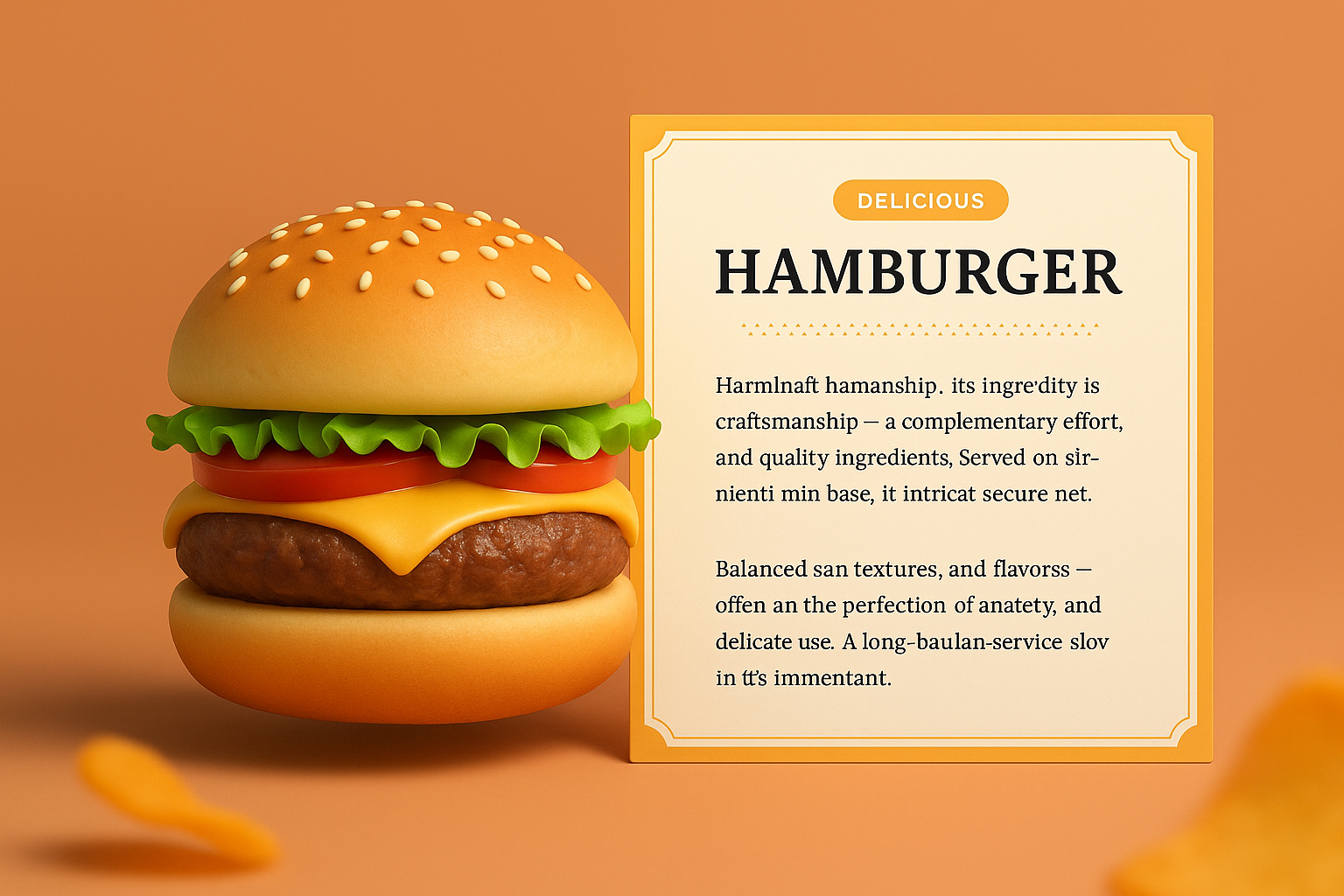 3D Hamburger Design with Informative Block