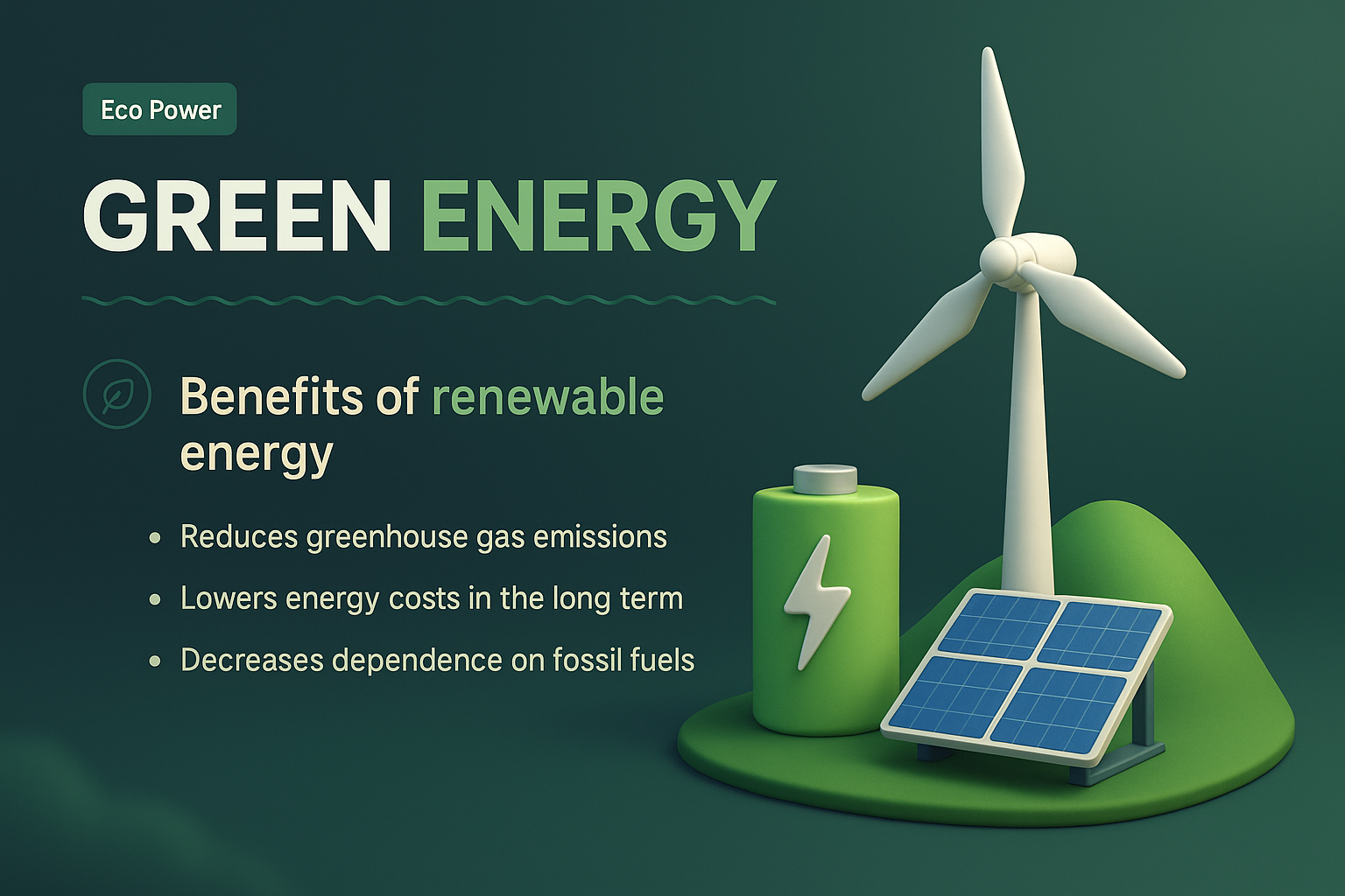 Engaging Green Energy Illustration for Eco Awareness