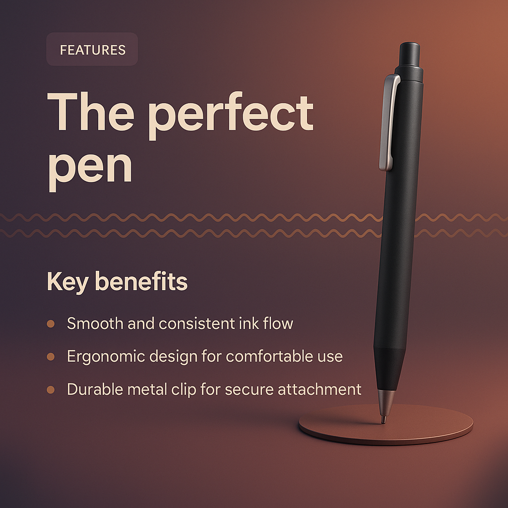 Landing Page Design Featuring a 3D Pen Illustration