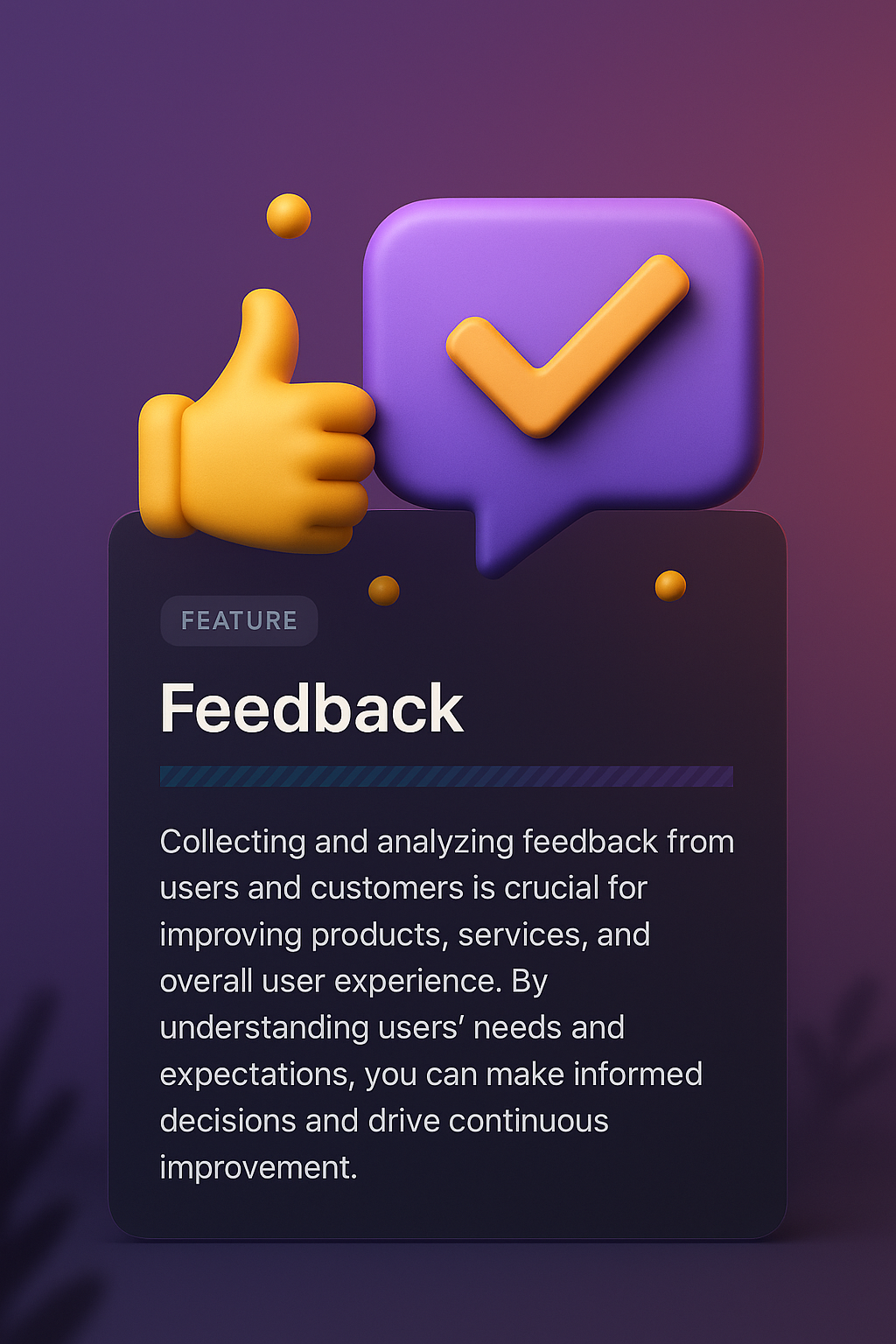 3D Design Concept for Feedback Feature