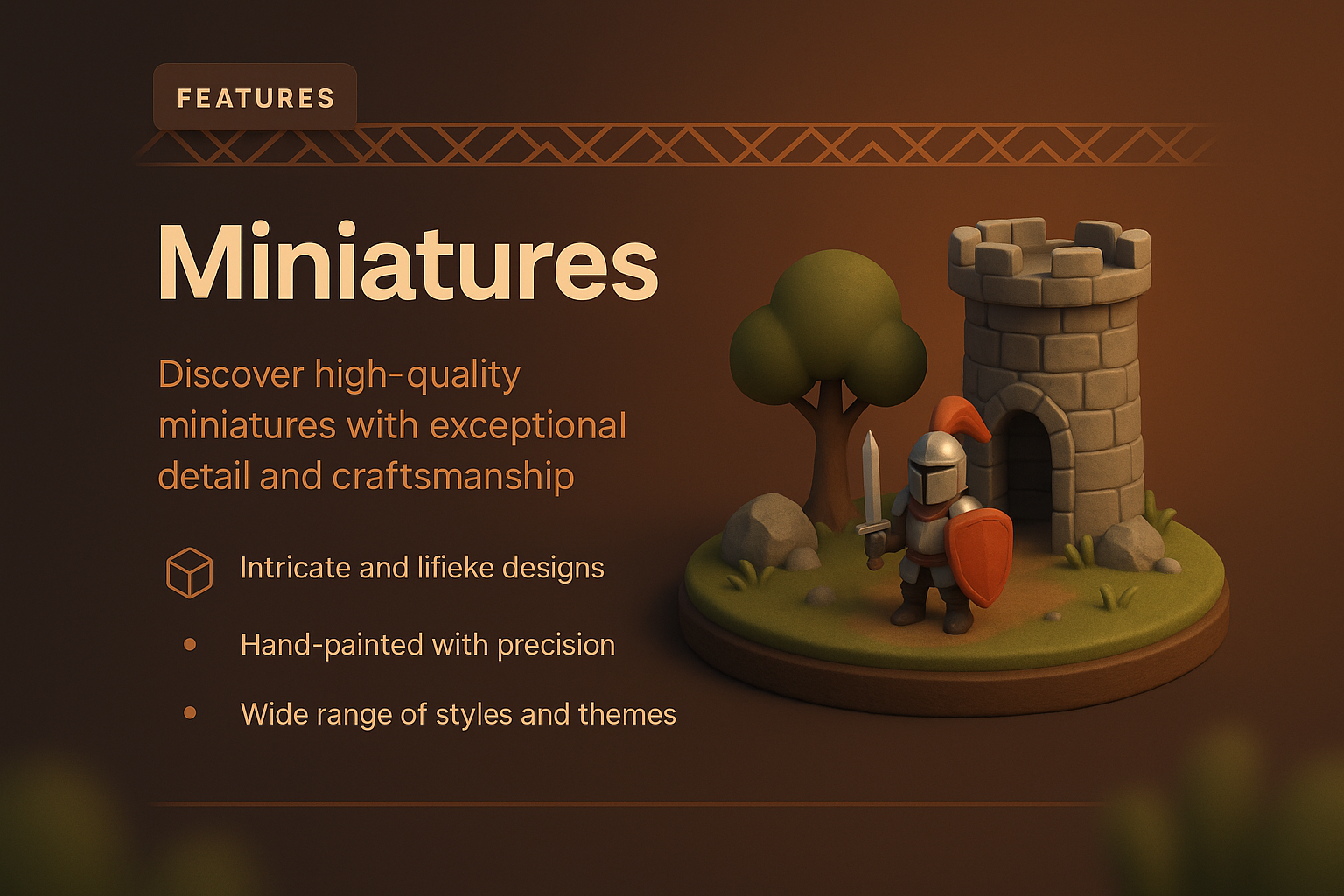 3D Miniature Design with Detailed Features