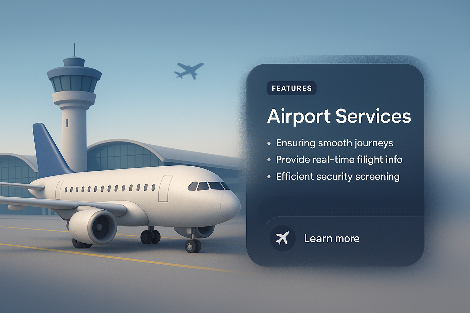 3D Visualization of Airport Services with Modern Design