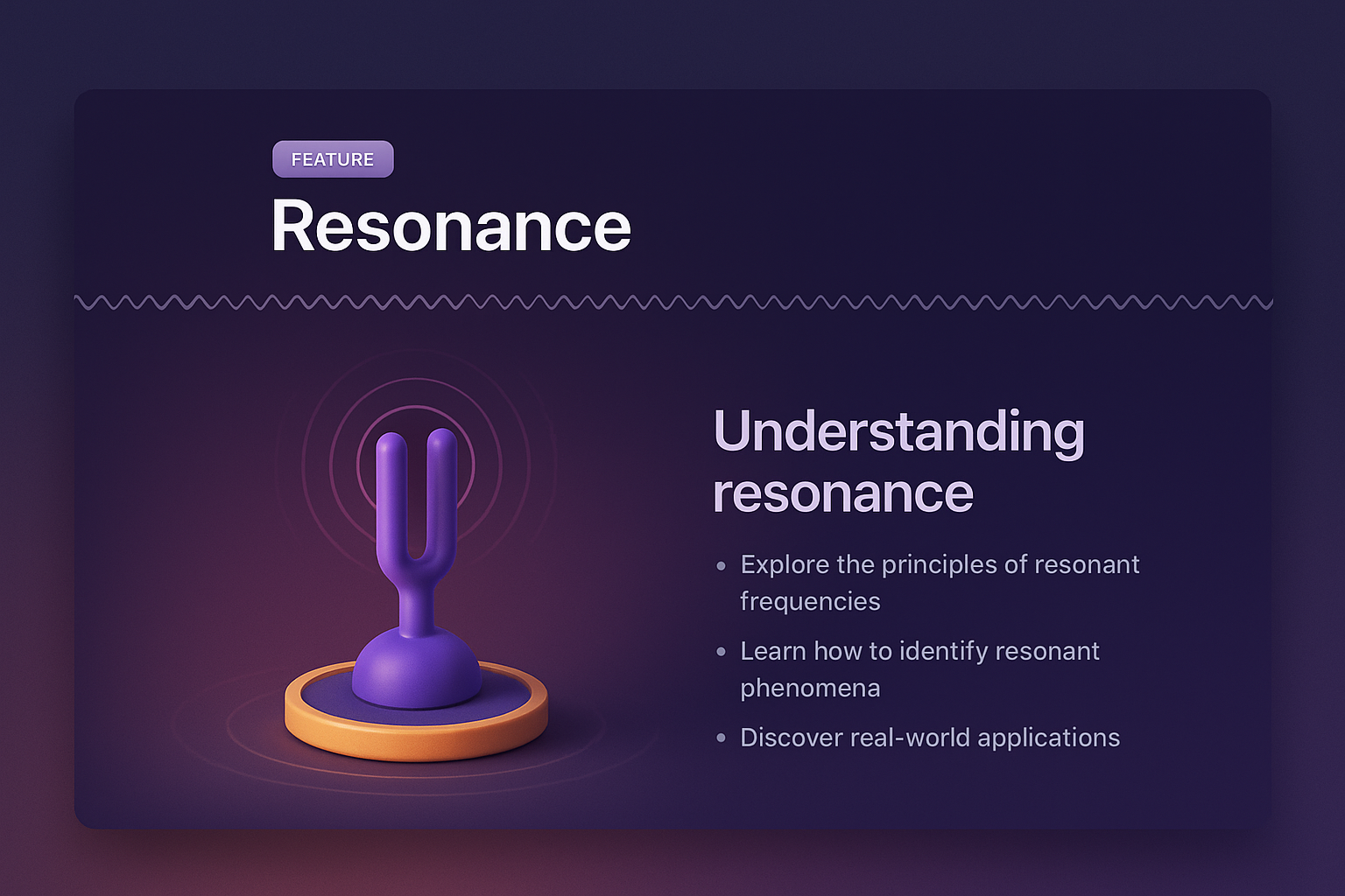 Engaging 3D Illustration of Resonance Concepts