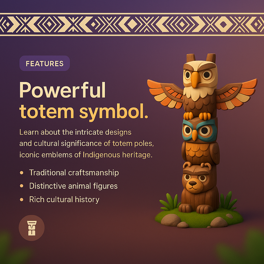 3D Totem Illustration Landing Page Design
