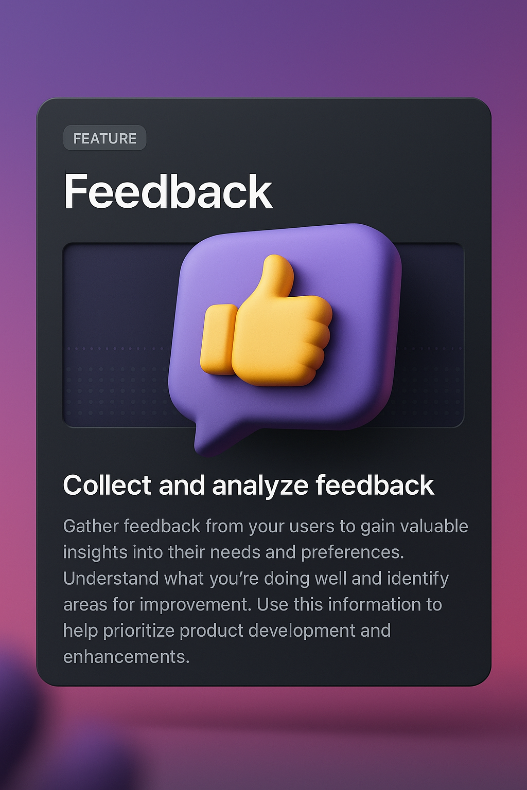 3D Illustration of Feedback Feature on a Web Page