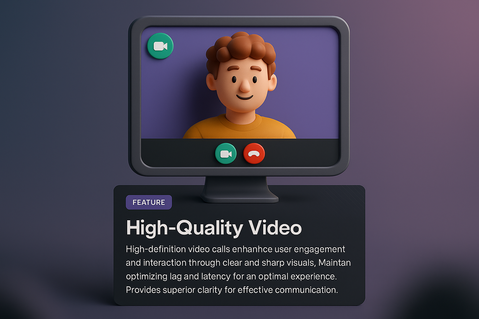 3D Video Call Design with Engaging Features