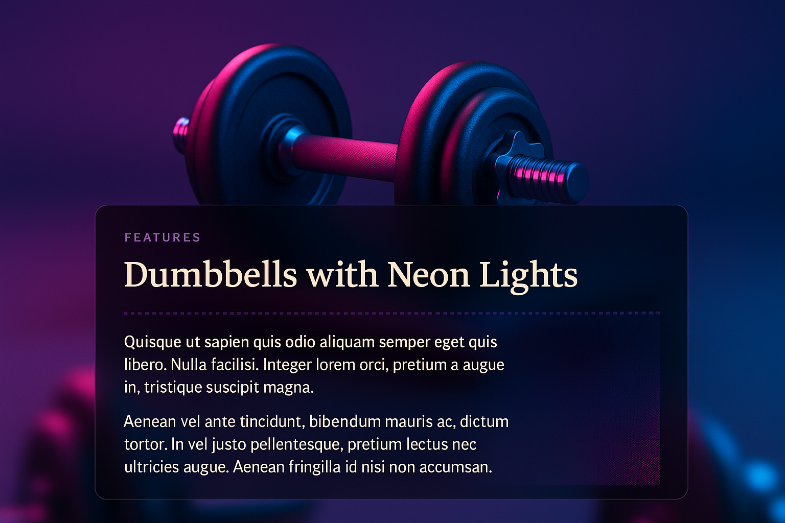 Dumbbells with Neon Lights: A Modern Fitness Aesthetic