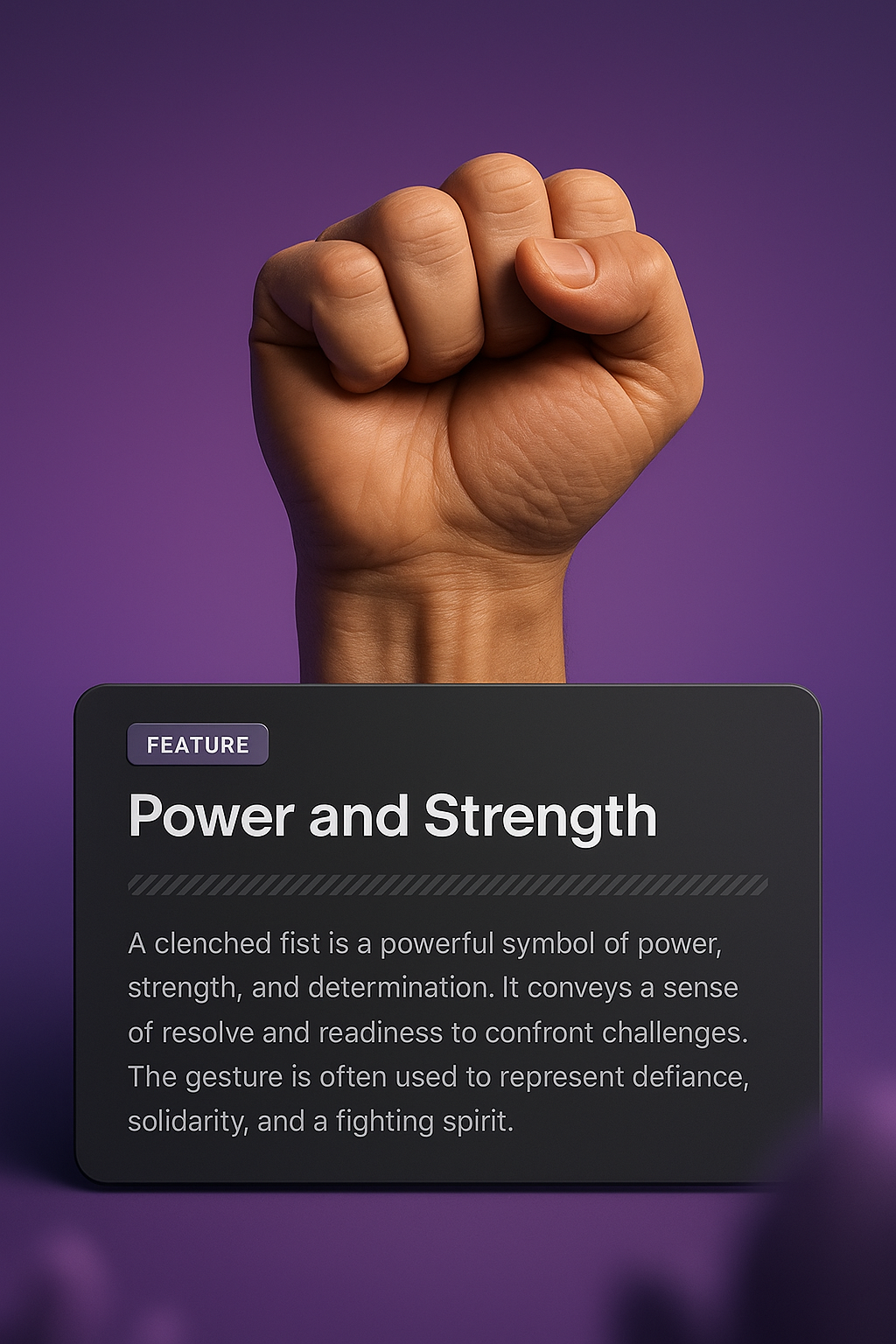 3D Illustration of a Fist Symbolizing Power and Strength