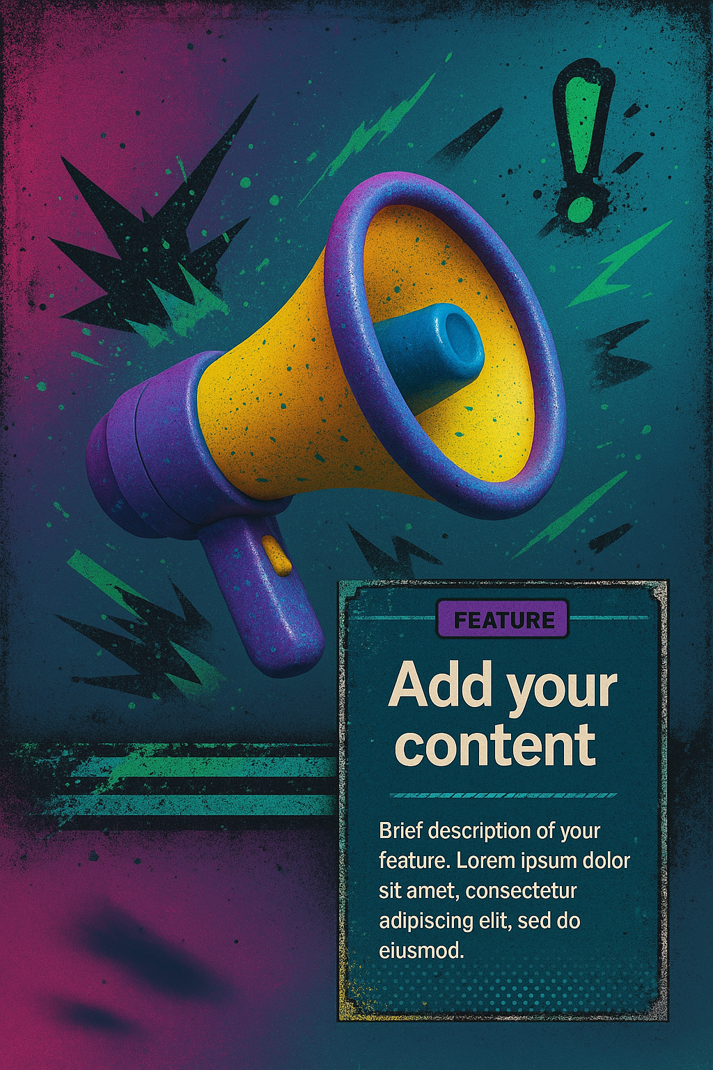 Vibrant Urban Street Art Poster Design with 3D Elements