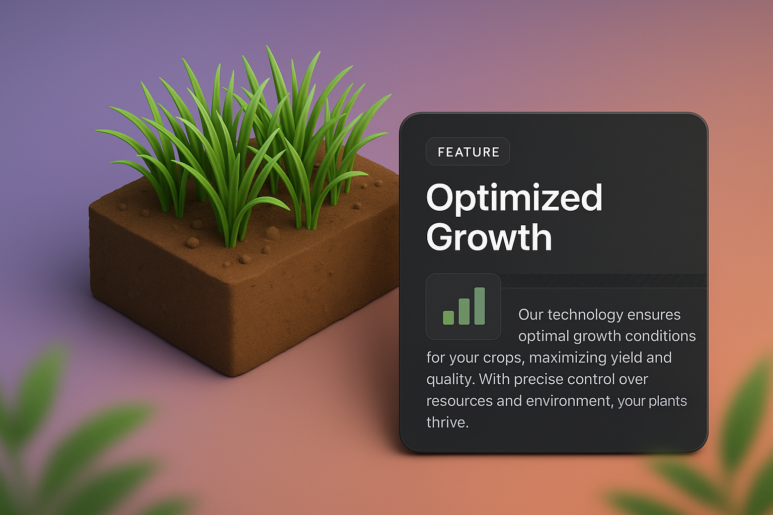 3D Web Design Featuring Optimized Growth Concept