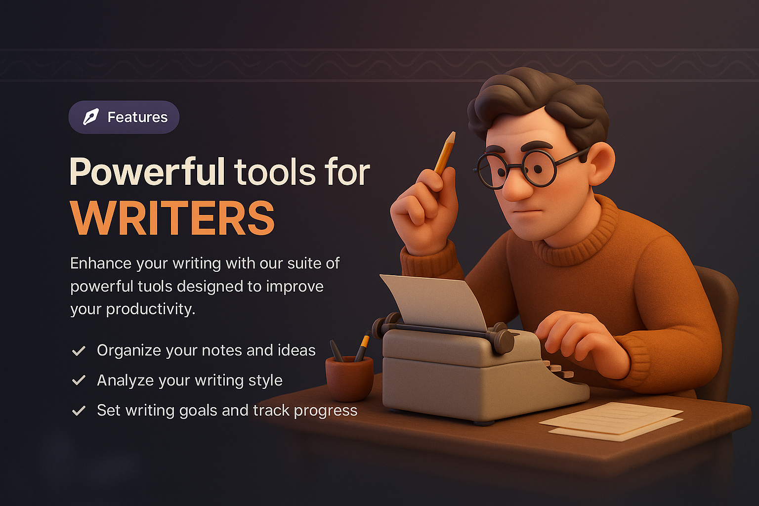 Interactive Web Page Design for Writers with 3D Illustration