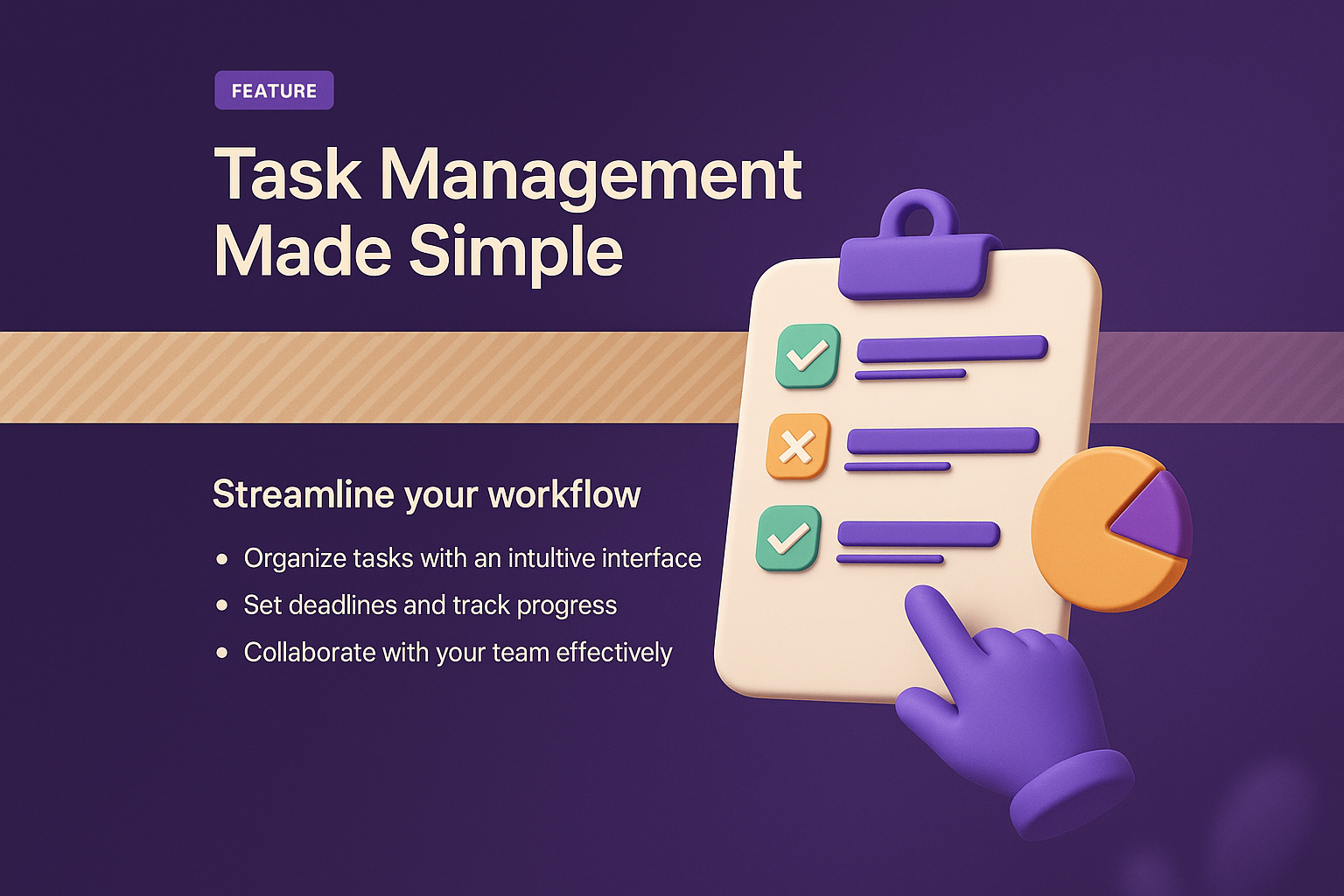 Creative Landing Page Design for Task Management Features
