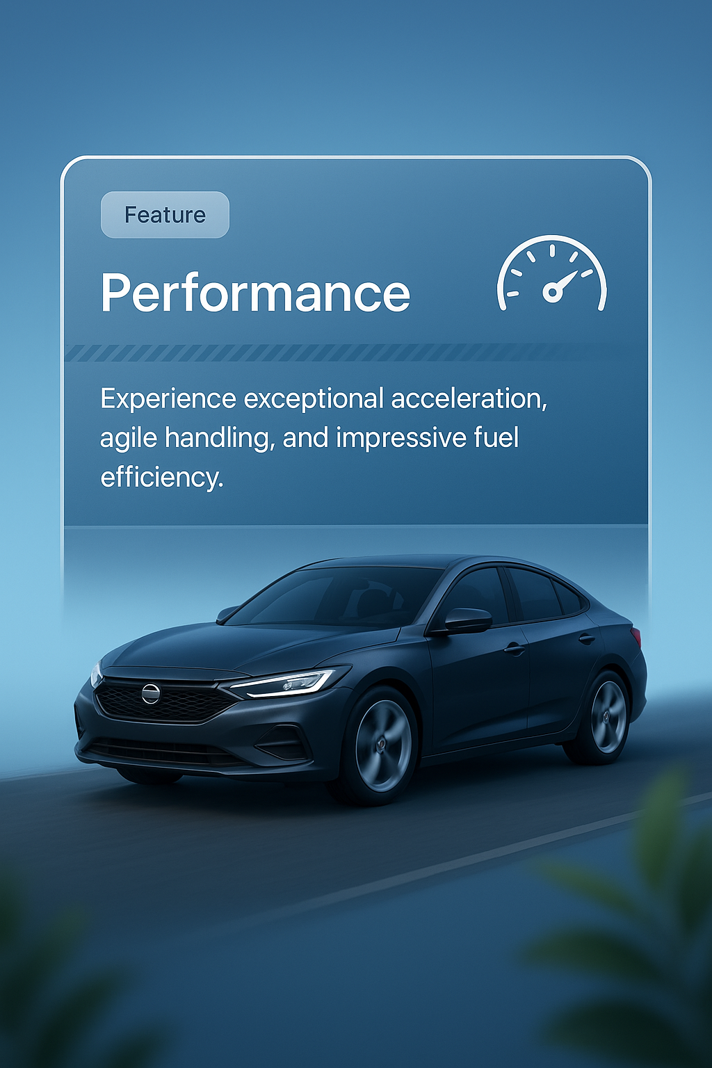 Sleek Car Feature Highlight Web Page Design