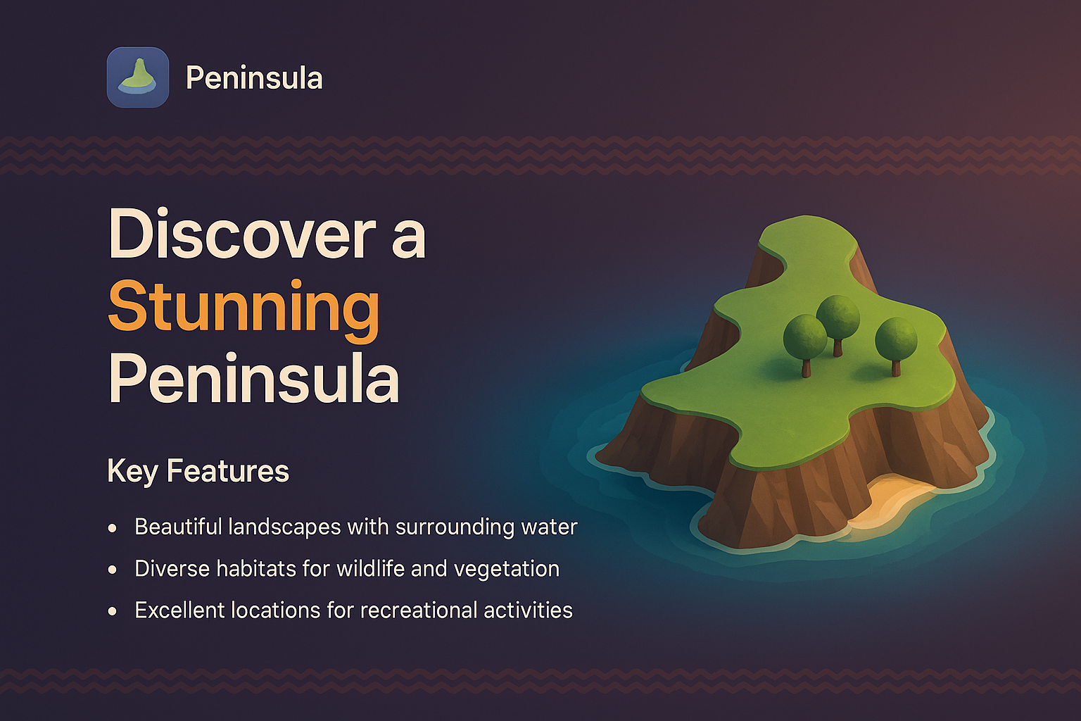Stunning Peninsula Landing Page Design with Key Features