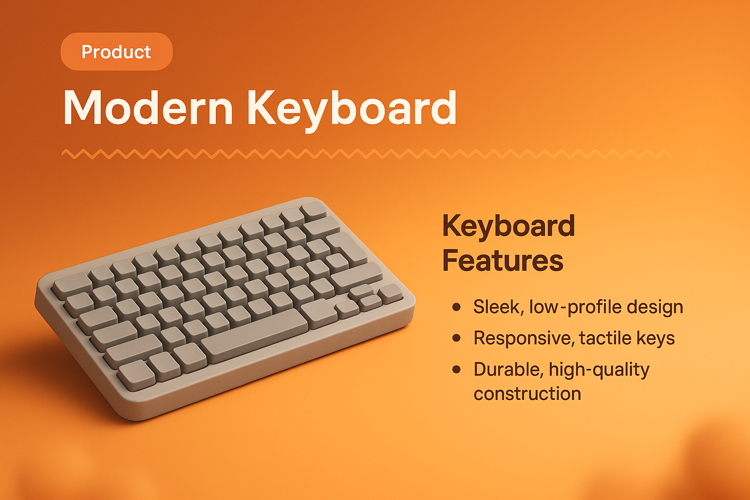 Modern Keyboard Showcase with Features and Stylish Design